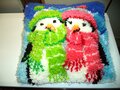 Smyrna kussen Pinguins met sjaal